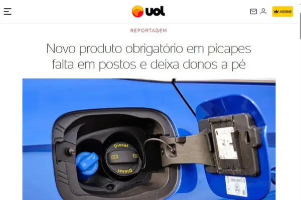 Reportagem sobre a falta de Arla 32 em postos de combustível no Brasil